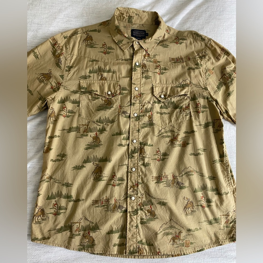Pendleton Western Print Snap Shirt